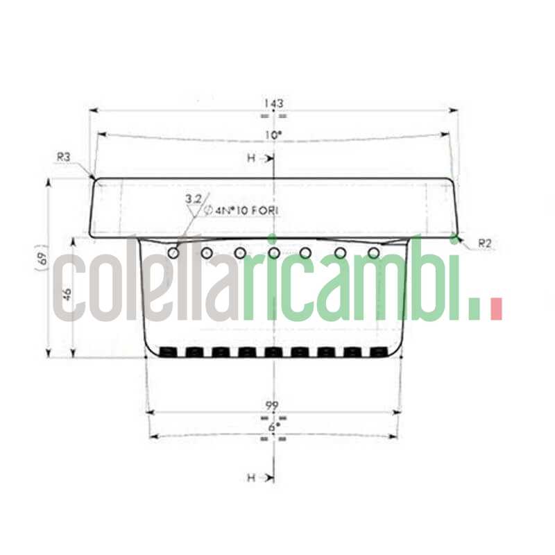 Assieme cestello braciere per stufe a pellet 100-07-001N