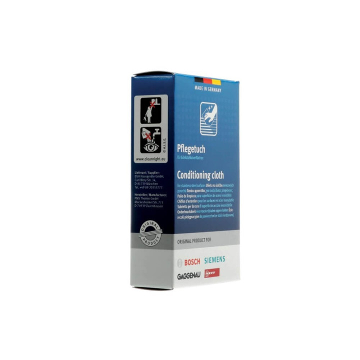 Panno salvietta pulizia acciaio inox frigorifero Bosch Siemens Side By Side 00312007