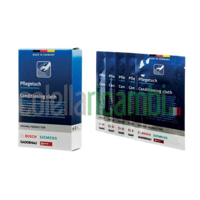 Panno salvietta pulizia acciaio inox frigorifero Bosch Siemens Side By Side 00312007