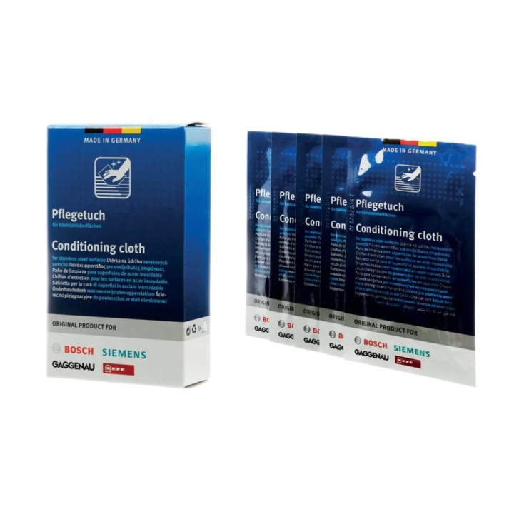 Panno salvietta pulizia acciaio inox frigorifero Bosch Siemens Side By Side 00312007