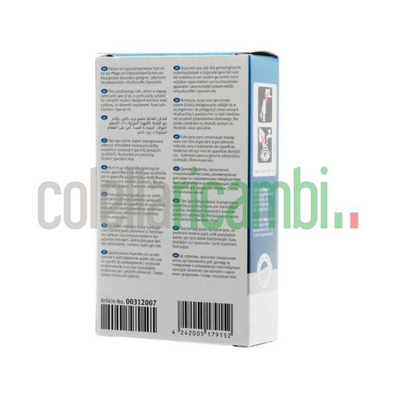 Panno salvietta pulizia acciaio inox frigorifero Bosch Siemens Side By Side 00312007