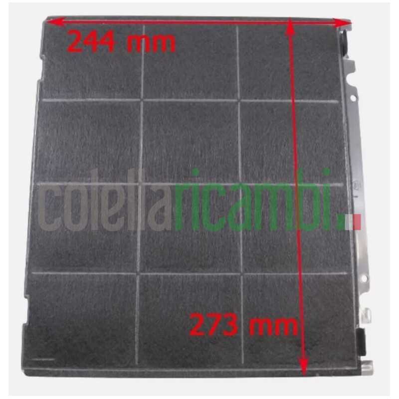 Filtro carobe attivo antiodore TYPE D242 244x273 mm per cappa cucina Faber