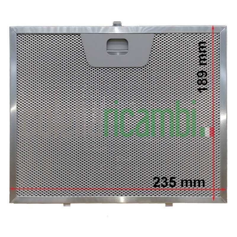 Filtro cappa alluminio Faber 235x189 h8mm