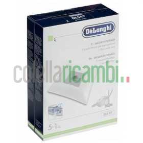 5 sacchetti microfibra + filtro uscita aria Originale De Longhi 5519110391