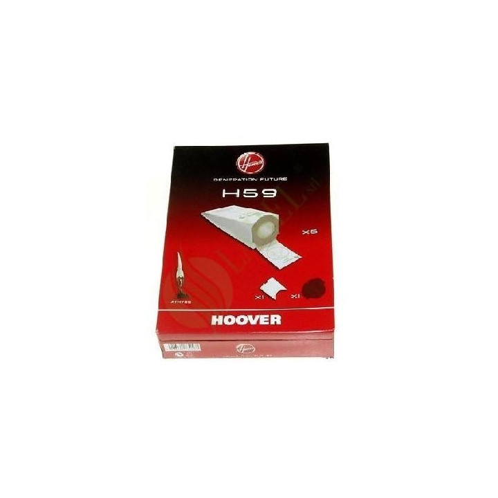 Confezione 5 Sacchetti + 2 Filtri Aspirapolvere Hoover H35600279