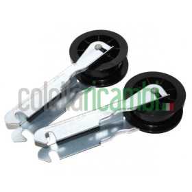 Kit 2pz puleggia tendicinghia ruote lavatrice e asciugatrice Candy Hoover 06017597
