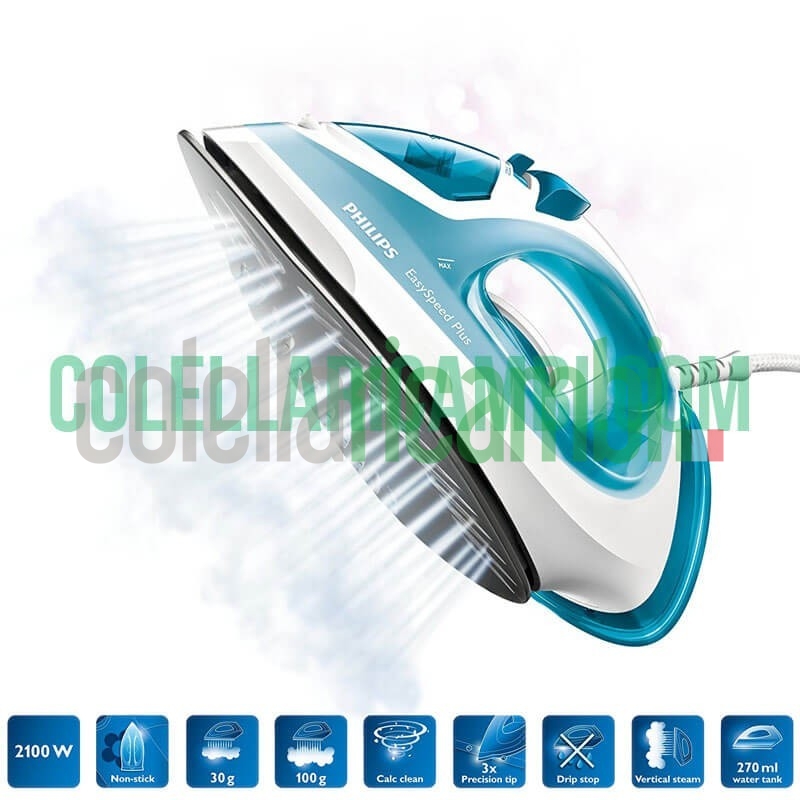 Philips GC2040/70 EasySpeed Ferro a Vapore Colpo Vapore 100 gr Serbatoio 270 ml