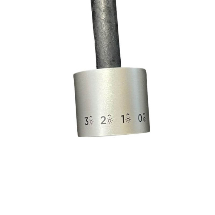 Manopola Pulsanti Tasto Regolatore Argentato Diametro 33 mm