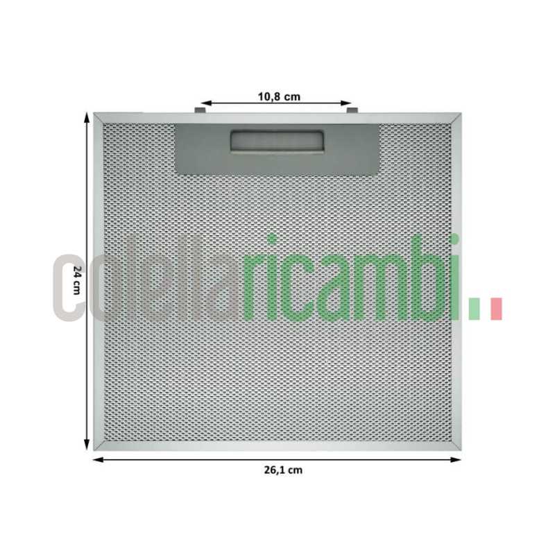 Filtro antigrasso in metallo cappa aspirante Faber Roblin 133.0018.458
