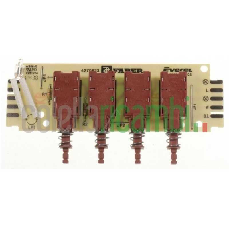 Pulsantiera scheda 4270823 tastiera 4 tasti Faber 133.0017.065