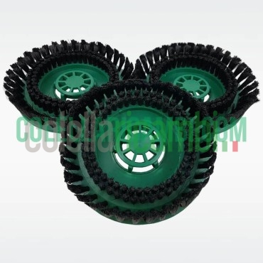 Tris Dischi Spazzole Setole Larghe per Lucidatrice Folletto PL510 PL511 PL512