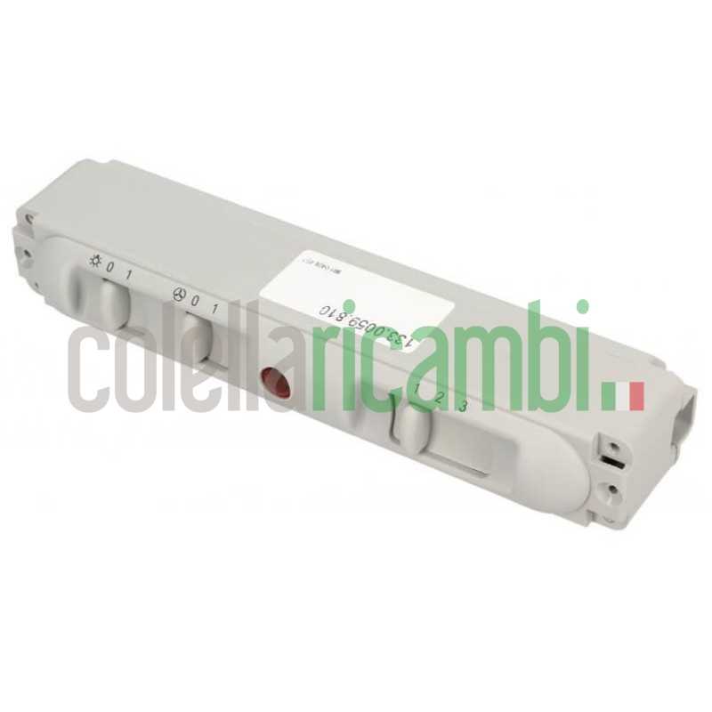 Slider cruscotto 3 velocità e luce completo per cappe Faber 133.0059.810