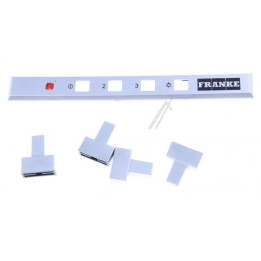 Kit mascherina + tasti pannello di controllo silver 3V Franke 33.0067.473