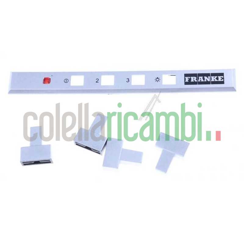 Kit mascherina + tasti pannello di controllo silver 3V Franke 33.0067.473