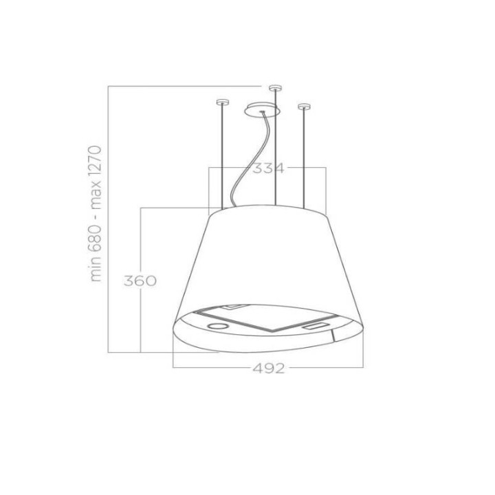 Cappa ad Isola Juno Urban Ghisa da 50cm Elica PRF0147728B