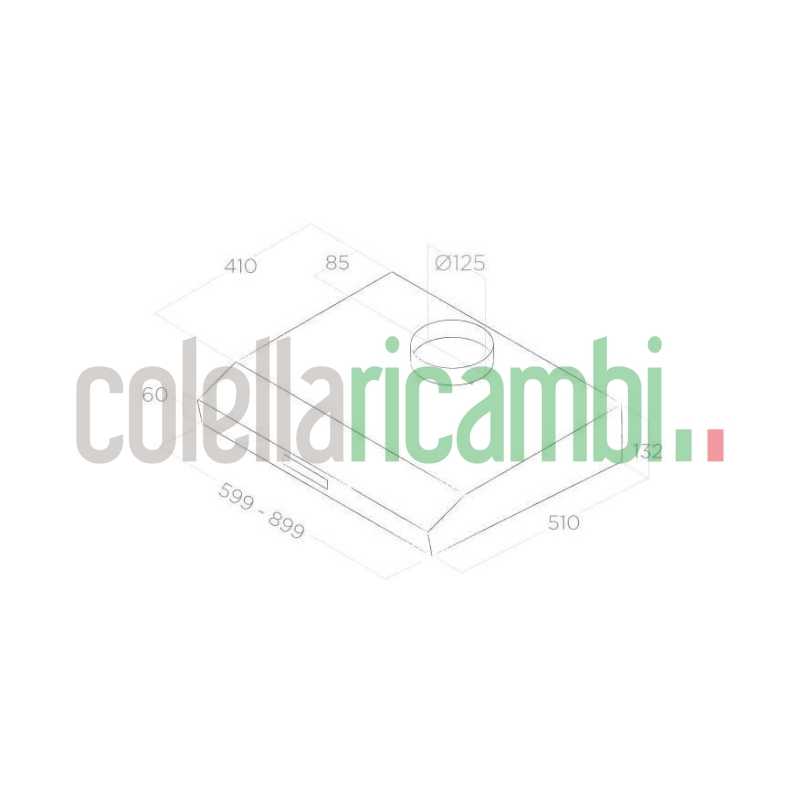 Cappa incasso 90cm bianco Elica Krea Gfa PRF0104636B