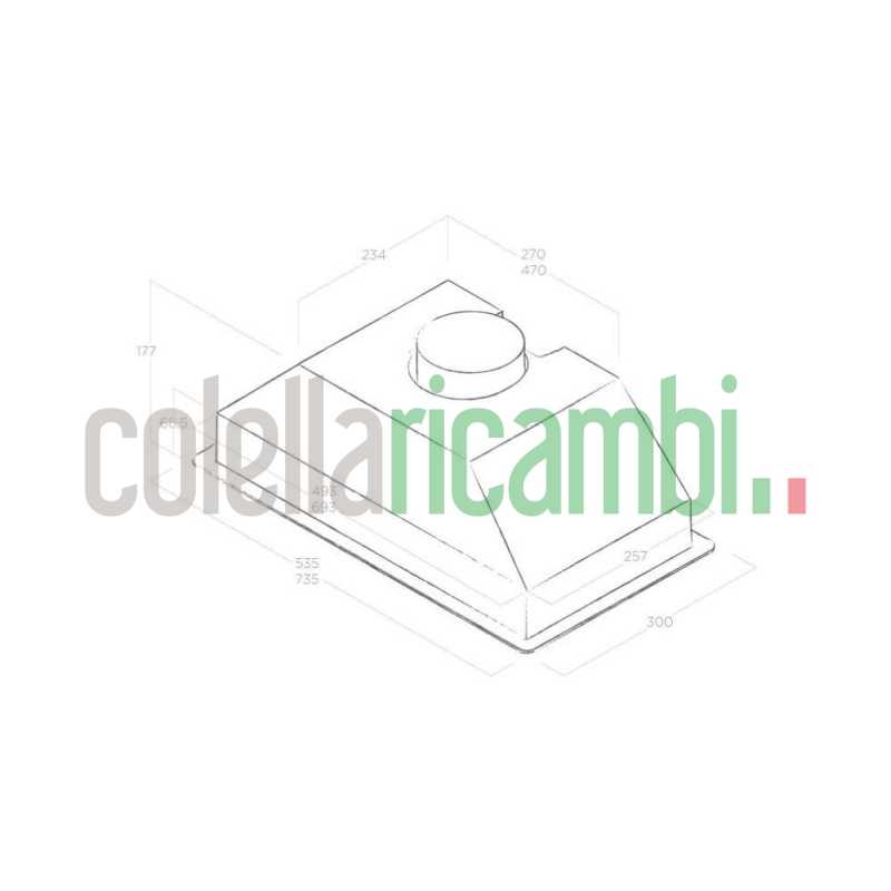 Cappa incasso 52cm bianco Elica Era C PRF0142716