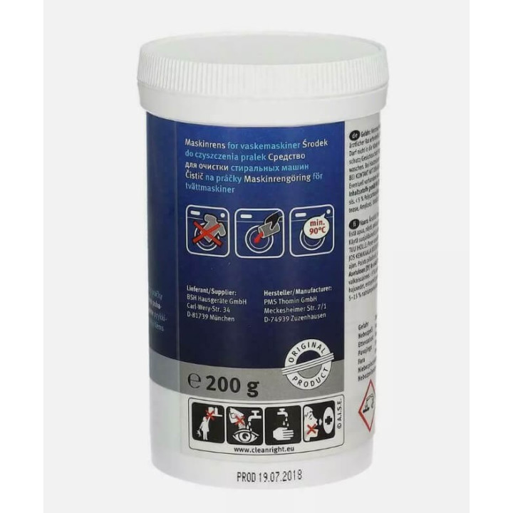 Detergente pulitore sgrassante lavatrice 200 gr. 4pz Bosch Siemens 00311928