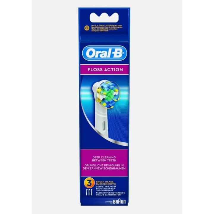 3 Testine di ricambio per spazzolino elettrico Oral-B EB 25-3 Floss Action Braun