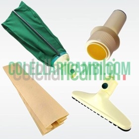 Kit Risparmio Ricambi Folletto VK116 VK117 Unità Bocchettone Sacchetti Spazzola