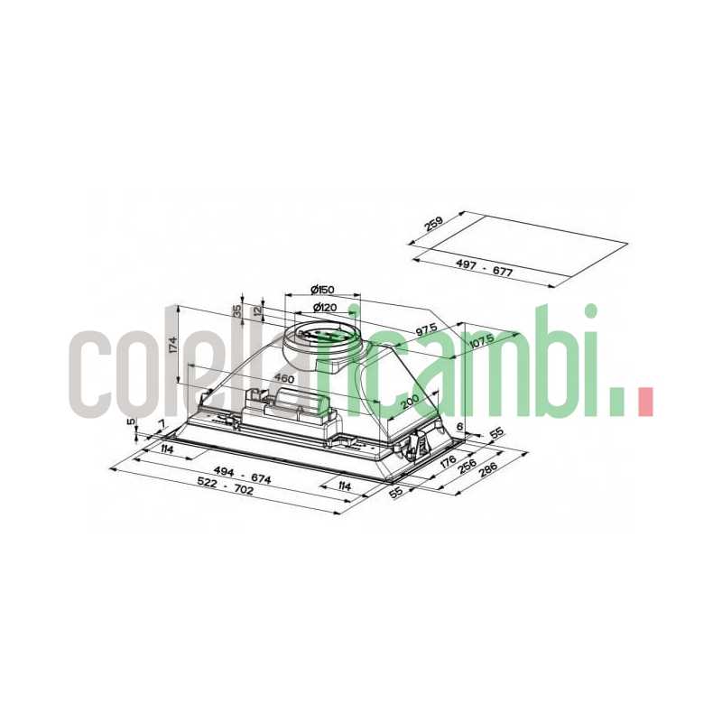 Cappa aspirante ad incasso Faber 305.0602.041