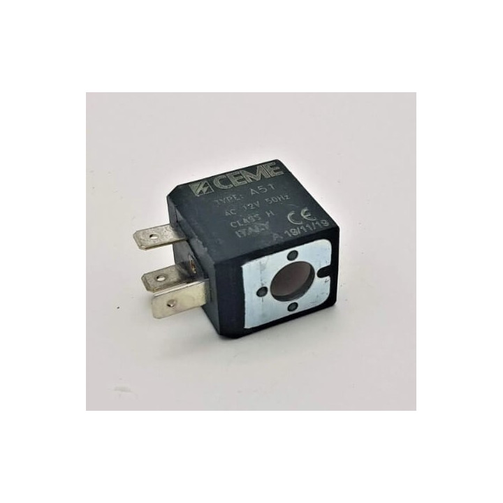 Bobina elettrovalvola a51 4w 12v foro 10mm Ceme Q083