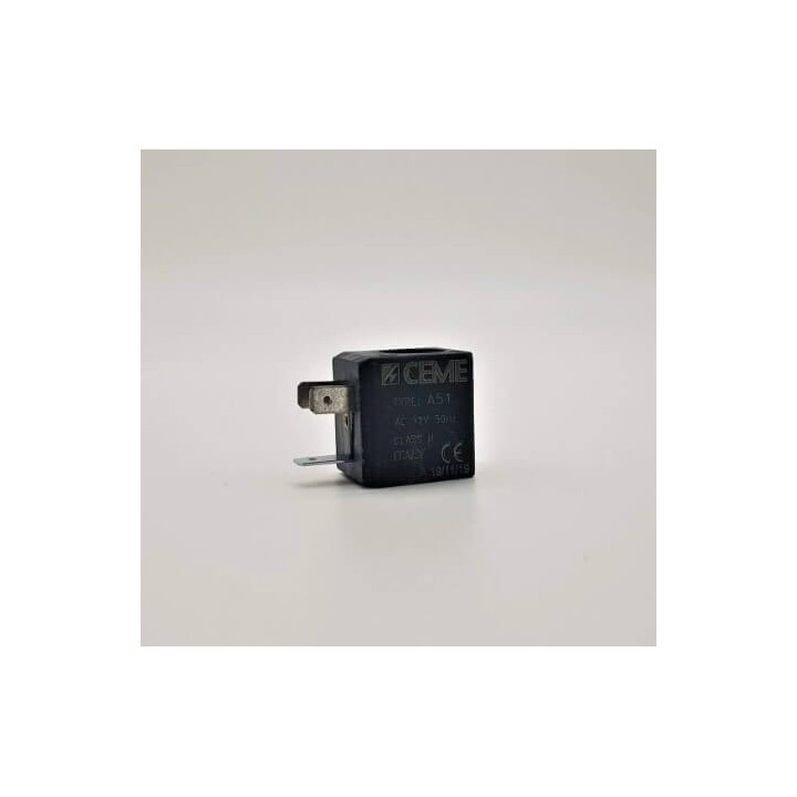 Bobina elettrovalvola a51 4w 12v foro 10mm Ceme Q083