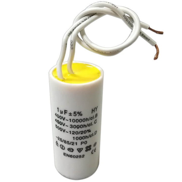 Condensatore 1µF con cavi per motori 00801002