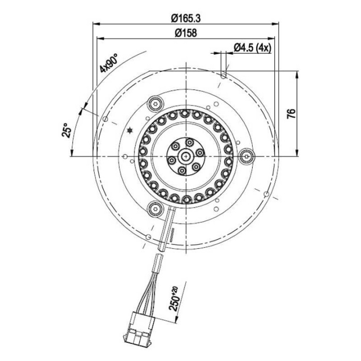 Estrattore aspiratore fumi EBM 14706168