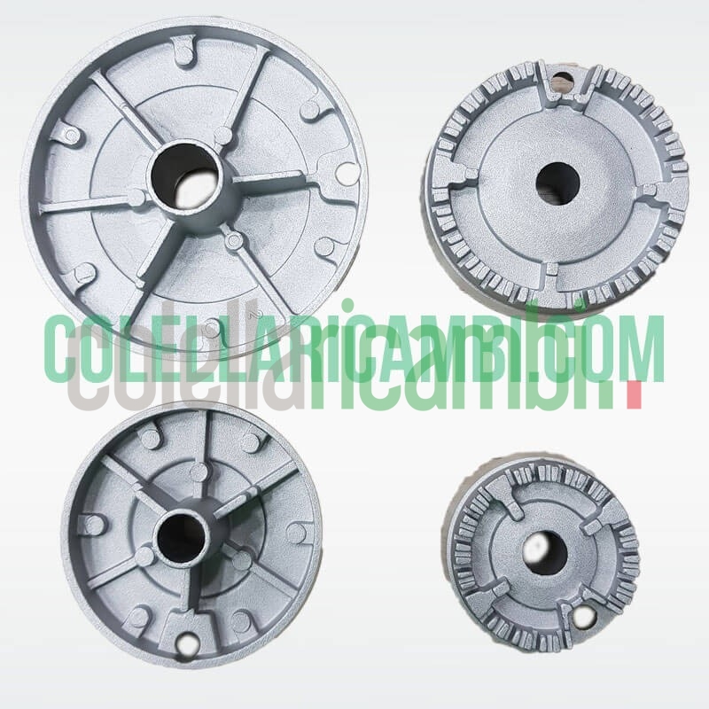 Kit Completo Bruciatori e Piattelli Ariston Nardi Indesit 4 Fuochi Cucina A Gas 390CU012