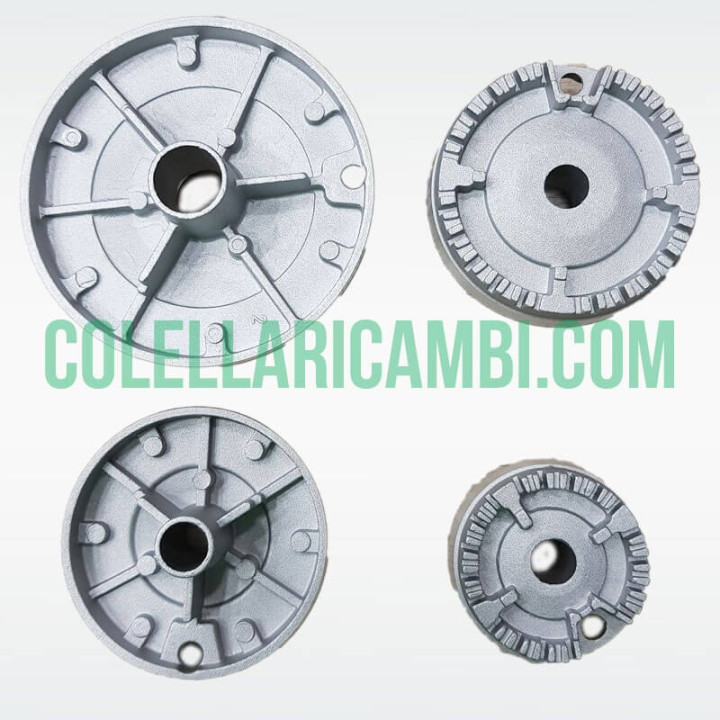 Kit Completo Bruciatori e Piattelli Ariston Nardi Indesit 4 Fuochi Cucina A Gas 390CU012