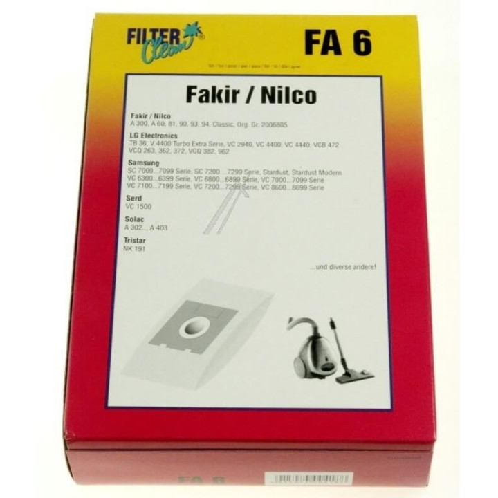 Sacchetti aspirapolvere 5pz FILTERCLEAN