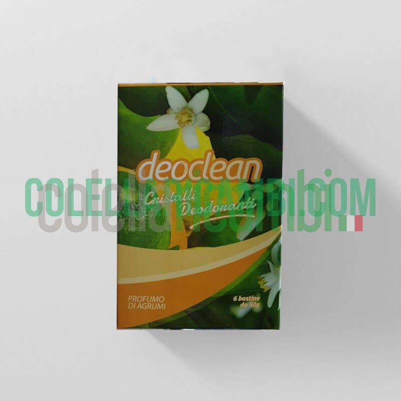 Deoclean Cristalli Deodoranti Profumo di Agrumi 6 buste da 50gr