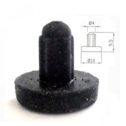 Confezione piedini in gomma griglia piano cottura Whirlpool P0009