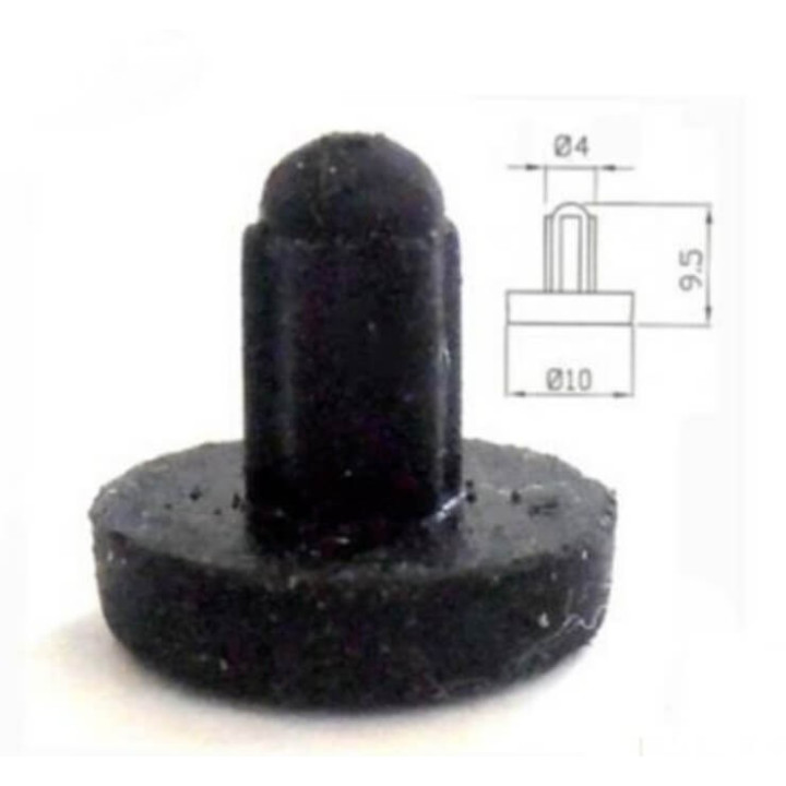 Confezione piedini in gomma griglia piano cottura Whirlpool P0009
