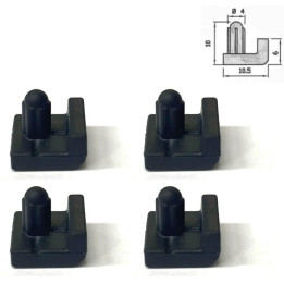 Kit 4 pezzi gommini griglie paracolpi antigraffio piani cottura P0016