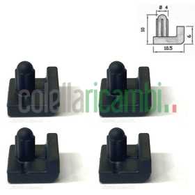 Kit 4 pezzi gommini griglie paracolpi antigraffio piani cottura P0016