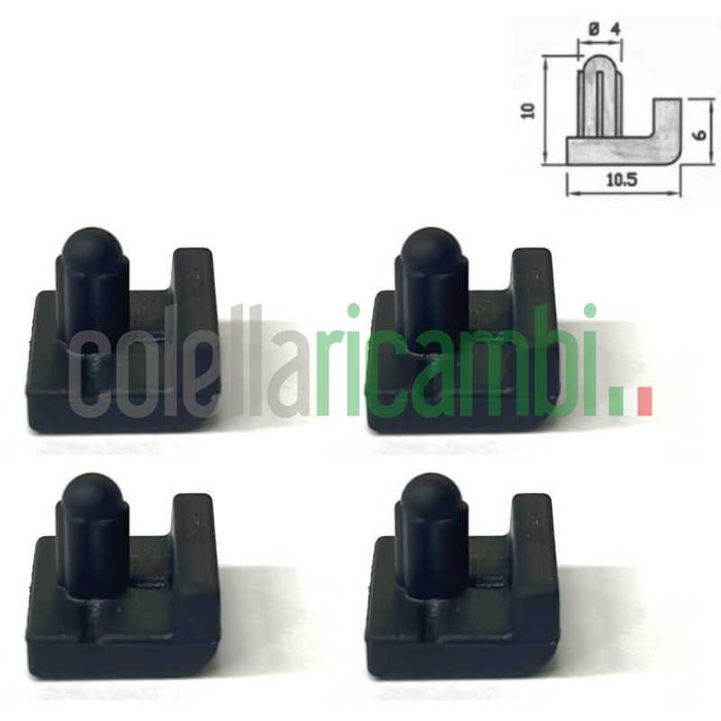 Kit 4 pezzi gommini griglie paracolpi antigraffio piani cottura P0016