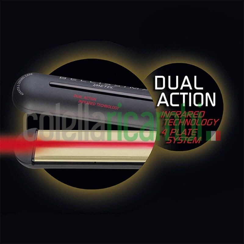 Piastra per Capelli Imetec Bellissima con Tecnologia a Infrarossi B8 100 Capelli Liscio Assoluto o Mosso Definito