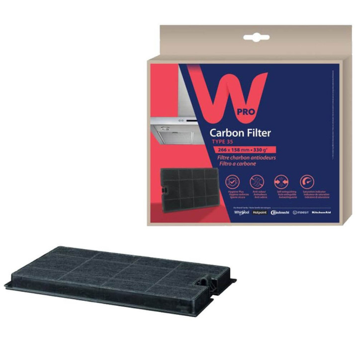 Filtro al carbone Originale per Cappa Whirlpool Type 35 484000008675