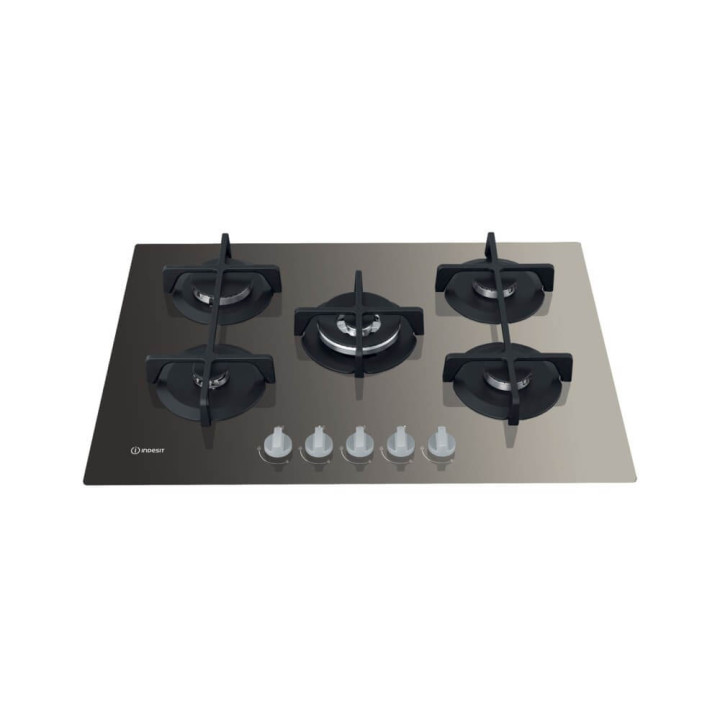 Indesit ING 72T/TD Piano cottura a gas cm. 73 - vetro tortora