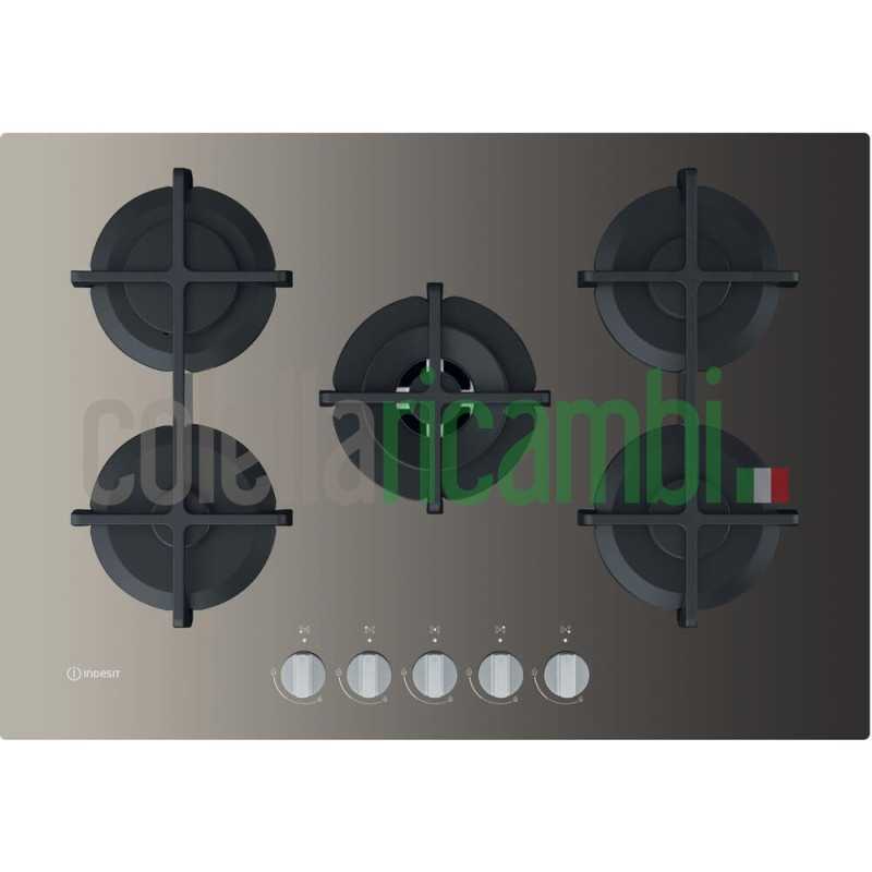 Indesit ING 72T/TD Piano cottura a gas cm. 73 - vetro tortora