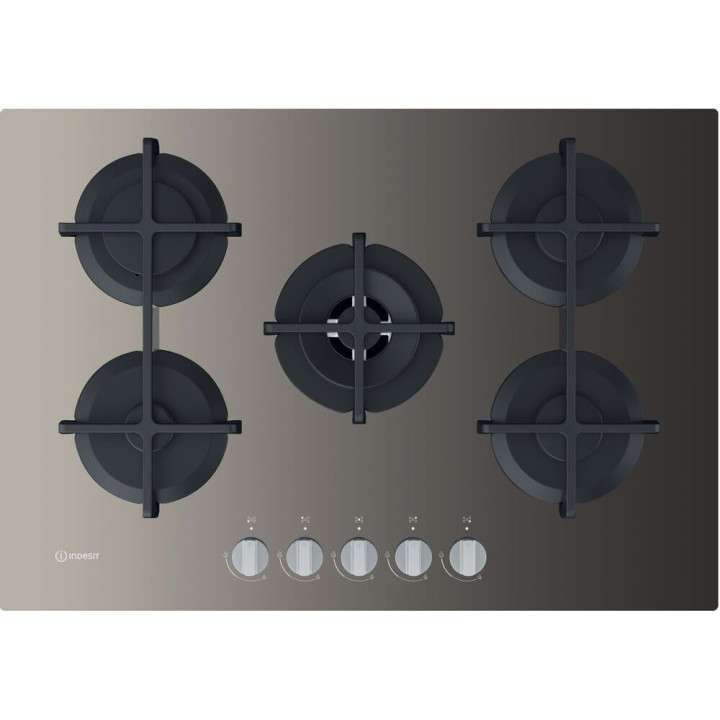 Indesit ING 72T/TD Piano cottura a gas cm. 73 - vetro tortora