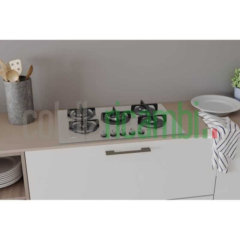 Indesit ING 72T/TD Piano cottura a gas cm. 73 - vetro tortora