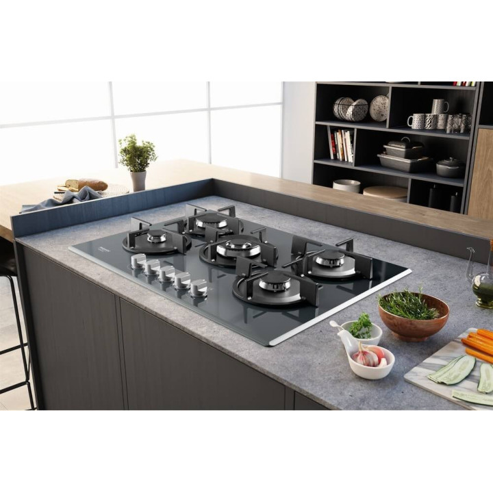 Hotpoint Ariston HAGD 72S/MR Piano cottura a gas cm. 73 - vetro specchio HAGD72S/MR