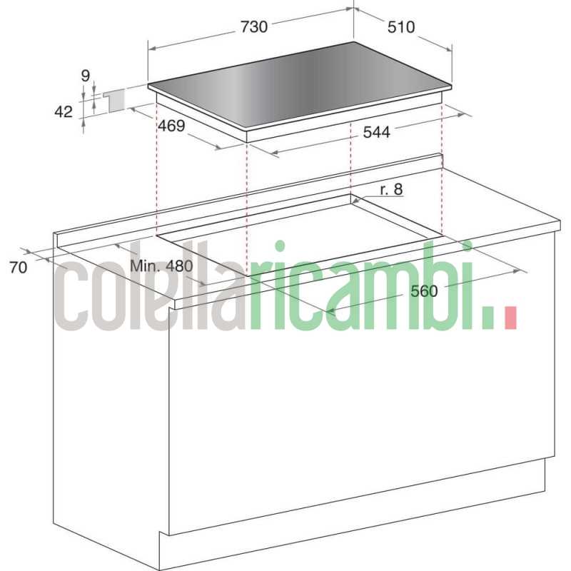Hotpoint Ariston HAGD 72S/MR Piano cottura a gas cm. 73 - vetro specchio HAGD72S/MR