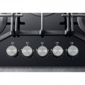 Piano cottura Gas larghezza 73 cm Finitura Vetro Nero - 5 Fuochi - Griglie Ghisa HAGS72F/BK