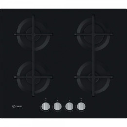 Piano cottura Gas larghezza 60 cm Finitura Vetro colore NERO - 4 Fuochi - Griglie Ghisa - F159002