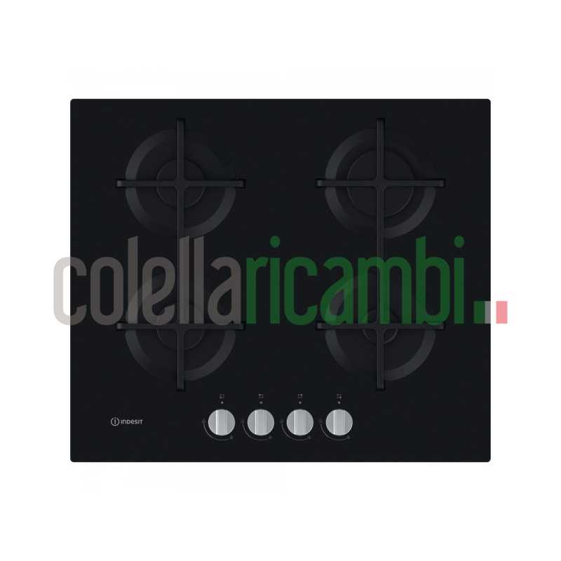 Piano cottura Gas larghezza 60 cm Finitura Vetro colore NERO - 4 Fuochi - Griglie Ghisa - F159002