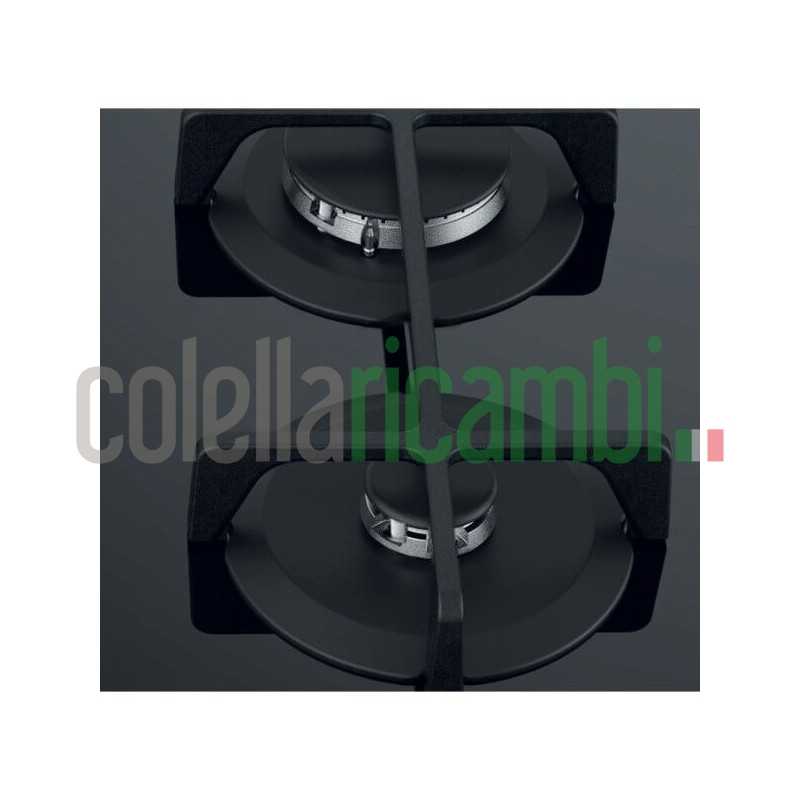 Piano cottura Gas larghezza 60 cm Finitura Vetro colore NERO - 4 Fuochi - Griglie Ghisa - F159002